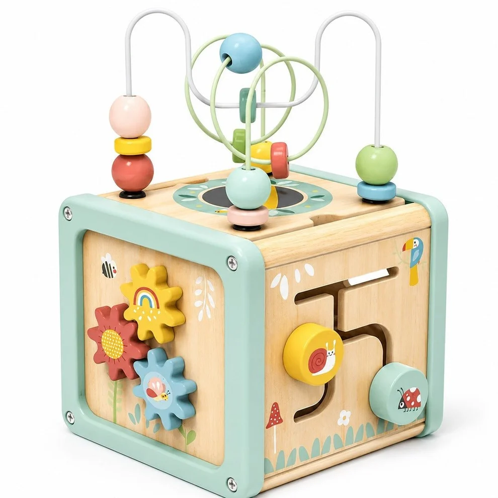 Play Cube Wooden Activity Cube - 18+ Months